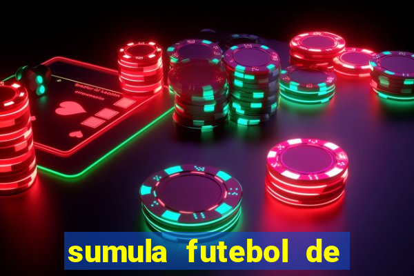 sumula futebol de campo word